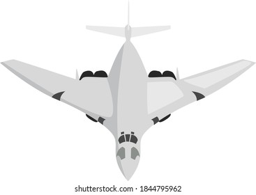 White plane, illustration, vector on white background
