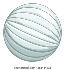 White planet icon. Cartoon illustration of white planet vector icon for web