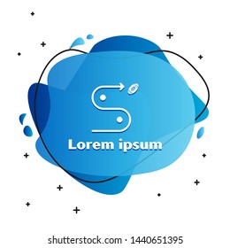 White Planning strategy concept icon isolated on white background. Soccer or american football cup formation and tactic. Abstract banner with liquid shapes. Vector Illustration