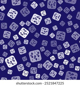 White Plant icon isolated seamless pattern on blue background. Seed and seedling. Leaves sign. Leaf nature.  Vector