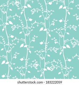 white plant on mint background