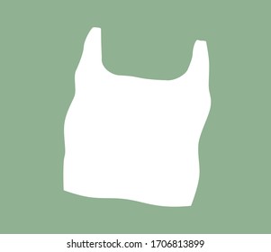 White plastic bag floating in the air