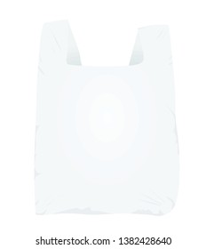 White plastic bag. vector illustration