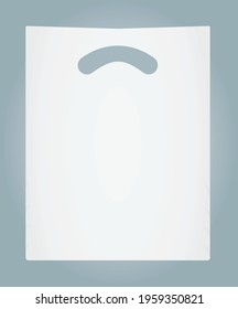 Bolsa blanca de plástico. ilustración vectorial