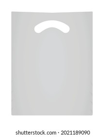 Bolsa blanca de plástico. ilustración vectorial