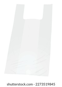 White plastic bag. vector illustration
