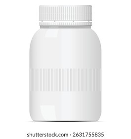 white plastic bottle isolated on white