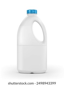 Weiße Plastikflasche für Milch. Vektorgrafik