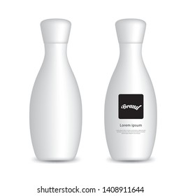 White plastic bottle vector for Pill, Supplementary, medical, beauty. product design, Packaging
