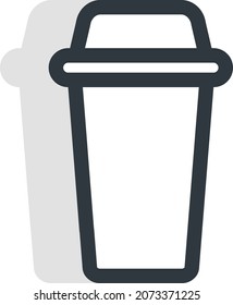Café de plástico blanco, ilustración, vector, sobre fondo blanco.