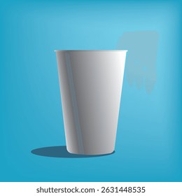 white plastic cup mockup template