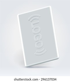 White plastic office security visitor magnetic card 