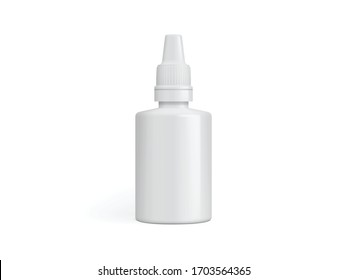 embalajes blancos de plástico para gotas medicinales o pegamento aislado en un vectorial de fondo blanco