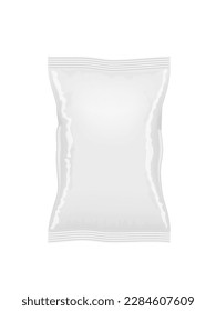 Embalaje De Plástico Blanco Para Chips De Papa U Otro Alimento. Vector EPS10