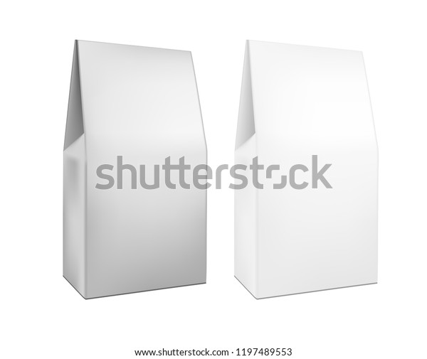 White Plastic Paper Packaging Sachet Tea Stock Vector (Royalty Free