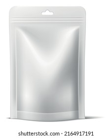 Burla blanca de plástico. Bolsa en blanco realista