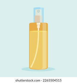White plastic spray bottle isolated on white background 