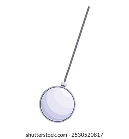 White plastic toilet cistern float ball hanging on a metal rod