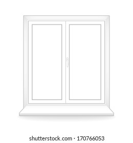 white plastic window. vector template. eps10