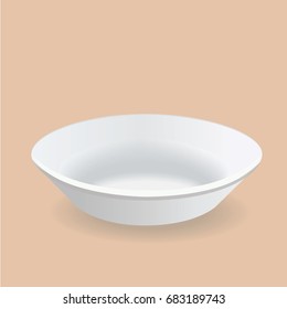 White plate deep vector design illustration