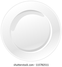 white plate isolated on white background