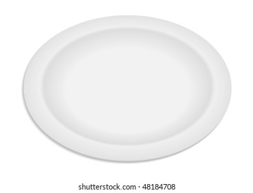 White plate isolated on white background