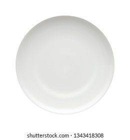 White plate on white background