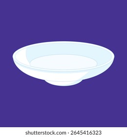 eine weiße Platte mit violettem Hintergrund