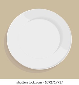 White plate with shadows