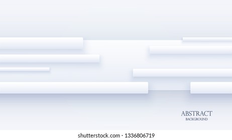 White plates overlapping each other. Vector background or business banner of graphite rods. Modern design