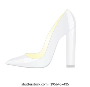 White platform shoe. vector illustration
