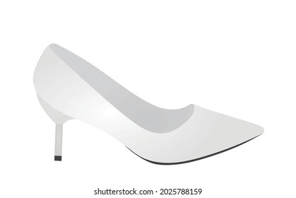 White platform shoe. vector illustration