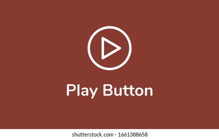 white play button with dark background
