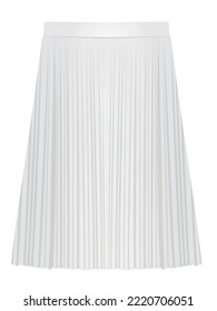 White pleated skirt. vector illustration