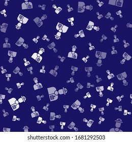 Weiße Klempnersymbol einzeln auf blauem Hintergrund. Vektorillustration-Illustration