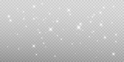 White Png Dust Light. Bokeh Light Lights Effect Background. Christmas Background Of Shining Dust Christmas Glowing Light Bokeh Confetti And Spark Overlay Texture For Your Design.
