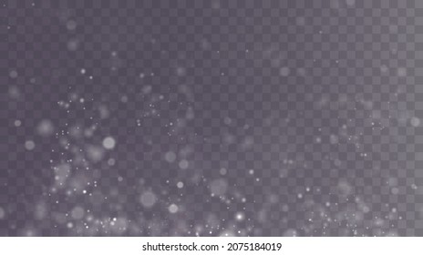 White png dust light. Bokeh light lights effect background. Christmas background of shining dust Christmas glowing light bokeh confetti and spark overlay texture for your design.	
