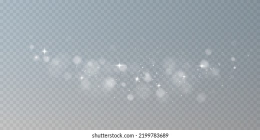 Luz de polvo blanca png. Fondo del efecto de las luces de bokeh. Fondo navideño de polvo brillante Navidad brillo de luz cosecha de confeti y chispa textura superpuesta para tu diseño.