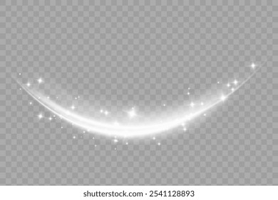 White png dust light. Bokeh light lights effect background. Christmas background of shining dust Christmas glowing light bokeh confetti and spark overlay texture for your design.