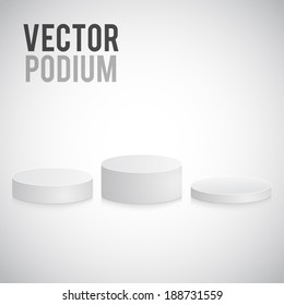 white podium