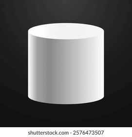 White podium circle 3d Empty stage, product platform background, Vector illustration