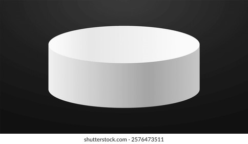 White podium circle 3d Empty stage, product platform background, Vector illustration
