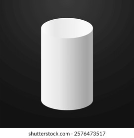 White podium circle 3d Empty stage, product platform background, Vector illustration
