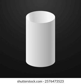 White podium circle 3d Empty stage, product platform background, Vector illustration
