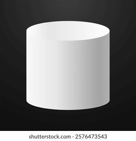 White podium circle 3d Empty stage, product platform background, Vector illustration