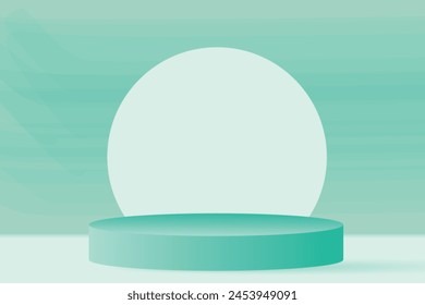 White podium design on gradient background