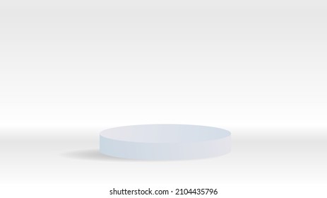 White Podium minimal abstract background , 3D stage podium display product , stand to show cosmetic products ,illustration 3d Vector EPS 10