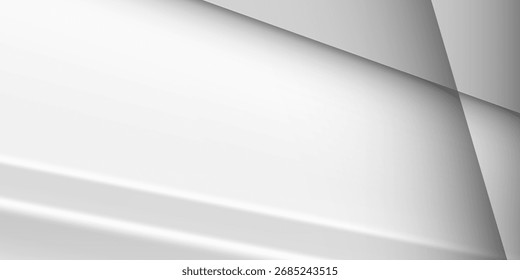 Weißes Podium auf Limbo-Hintergrund. Minimalistisch graues Podium mit weicher Schattenseite an weißer Wand für Produktpräsentation, Werbung, Foto. Moderne Zusammenfassung
