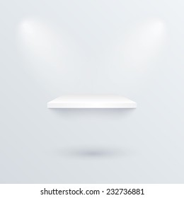 white podium to place product. vector illustration
