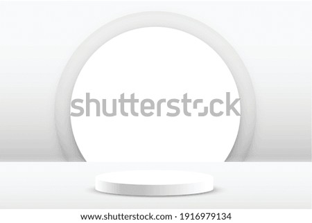 white podium product display empty background design
